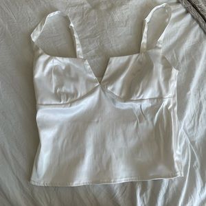 glassons white silky top